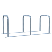 Bicycle lean-on rack | for plugging down | welded | galvanized